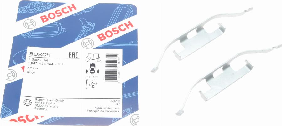 BOSCH 1 987 474 154 - Accessory Kit for disc brake Pads onlydrive.pro