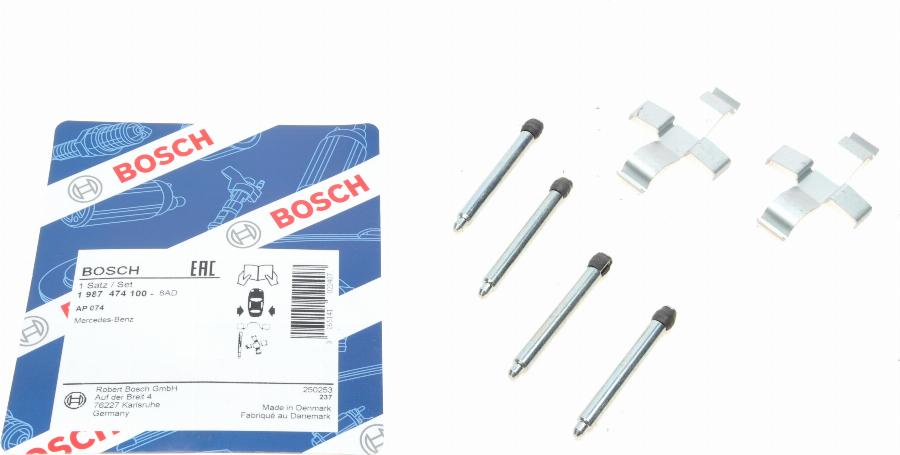 BOSCH 1 987 474 100 - Accessory Kit for disc brake Pads onlydrive.pro