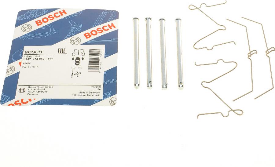 BOSCH 1 987 474 350 - Accessory Kit for disc brake Pads onlydrive.pro