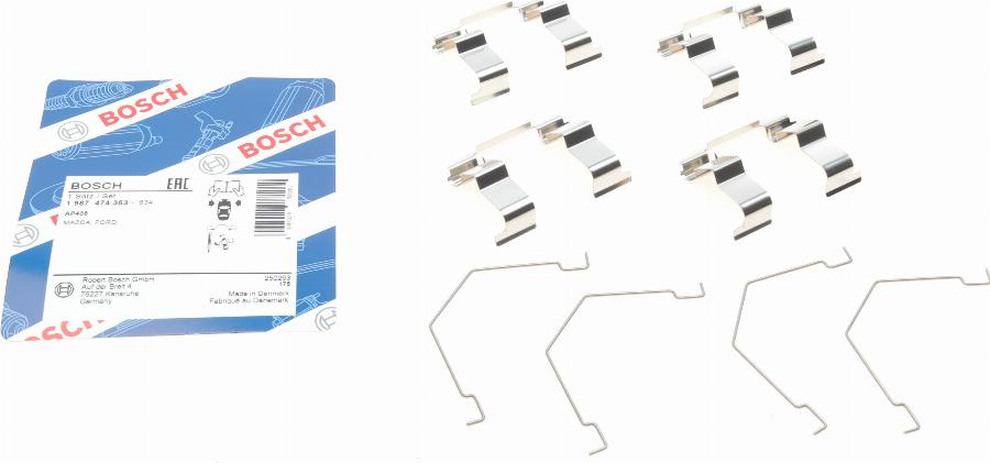 BOSCH 1 987 474 353 - Accessory Kit for disc brake Pads onlydrive.pro