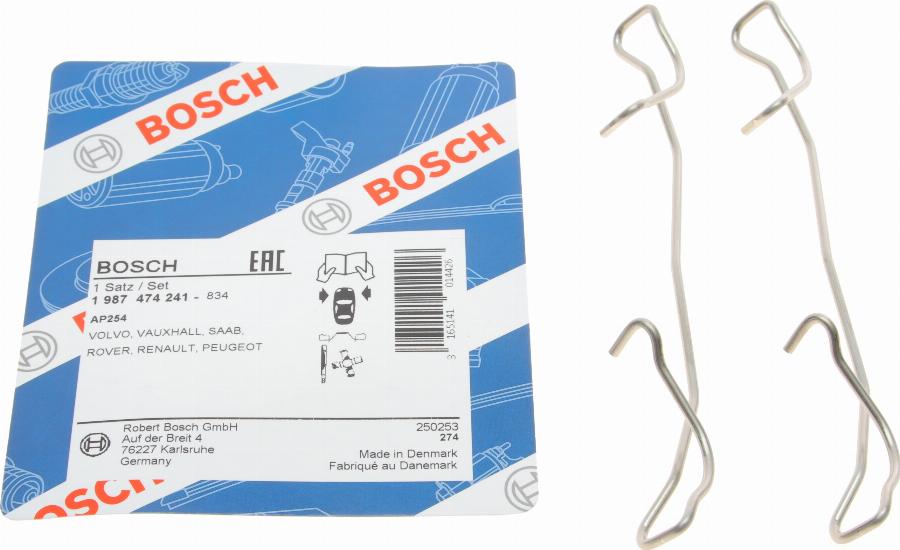 BOSCH 1 987 474 241 - Accessory Kit for disc brake Pads onlydrive.pro