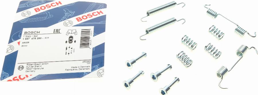 BOSCH 1 987 475 280 - Lisakomplekt, seisupiduriklotsid onlydrive.pro