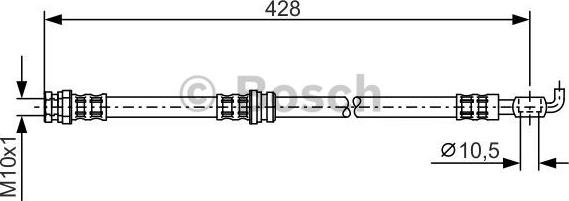 BOSCH 1 987 476 166 - Stabdžių žarnelė onlydrive.pro