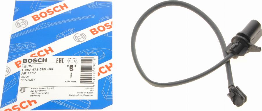 BOSCH 1 987 473 599 - Warning Contact, brake pad wear onlydrive.pro