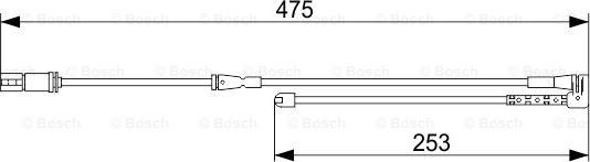 BOSCH 1 987 473 548 - Įspėjimo kontaktas, stabdžių trinkelių susidėvėjimas onlydrive.pro