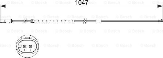 BOSCH 1 987 473 512 - Įspėjimo kontaktas, stabdžių trinkelių susidėvėjimas onlydrive.pro