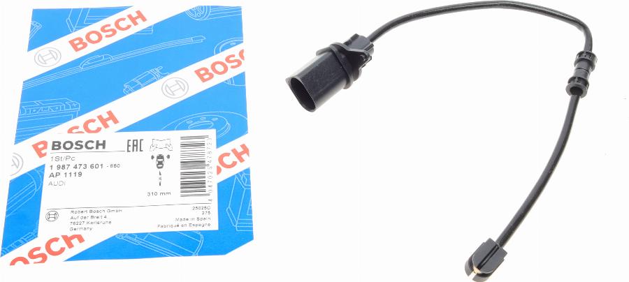 BOSCH 1 987 473 601 - Įspėjimo kontaktas, stabdžių trinkelių susidėvėjimas onlydrive.pro