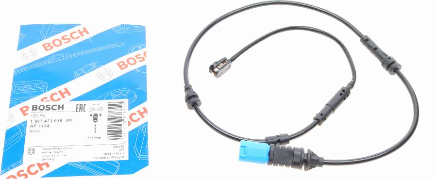 BOSCH 1 987 473 616 - Įspėjimo kontaktas, stabdžių trinkelių susidėvėjimas onlydrive.pro