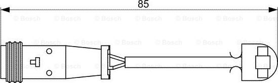 BOSCH 1 987 473 038 - Сигнализатор, износ тормозных колодок onlydrive.pro