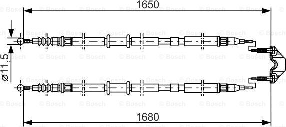 BOSCH 1 987 477 909 - Cable, parking brake onlydrive.pro