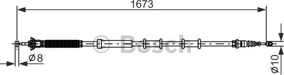 BOSCH 1 987 477 977 - Cable, parking brake onlydrive.pro