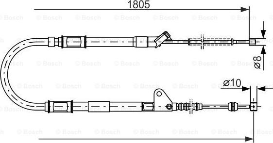 BOSCH 1 987 477 546 - Cable, parking brake onlydrive.pro