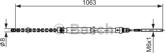 BOSCH 1 987 477 568 - Trose, Stāvbremžu sistēma onlydrive.pro