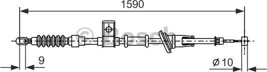 BOSCH 1 987 477 530 - Тросик, cтояночный тормоз onlydrive.pro