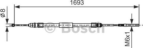 BOSCH 1 987 477 532 - Cable, parking brake onlydrive.pro