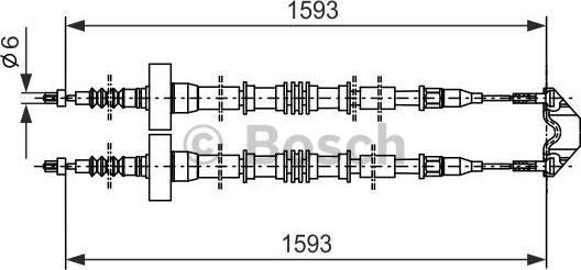 BOSCH 1 987 477 527 - Trose, Stāvbremžu sistēma onlydrive.pro