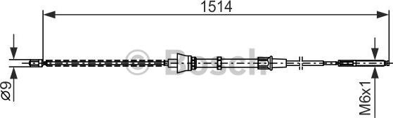 BOSCH 1 987 477 695 - Cable, parking brake onlydrive.pro