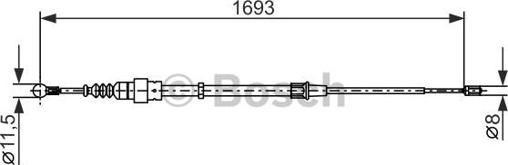 BOSCH 1 987 477 698 - Trosas, stovėjimo stabdys onlydrive.pro