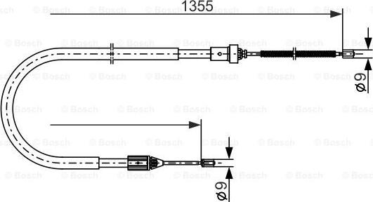 BOSCH 1 987 477 644 - Cable, parking brake onlydrive.pro