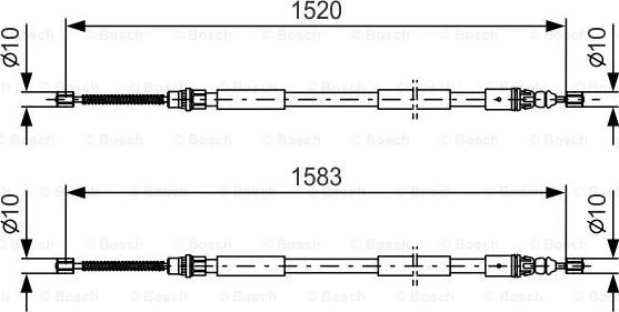 BOSCH 1 987 477 616 - Cable, parking brake onlydrive.pro