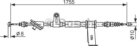 BOSCH 1 987 477 111 - Trosas, stovėjimo stabdys onlydrive.pro