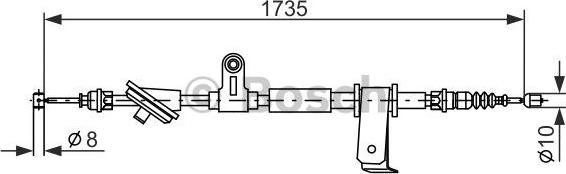 BOSCH 1 987 477 112 - Trose, Stāvbremžu sistēma onlydrive.pro