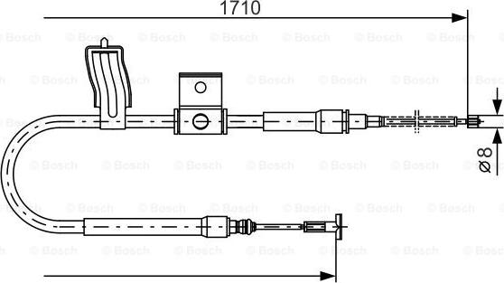 BOSCH 1 987 477 829 - Trosas, stovėjimo stabdys onlydrive.pro