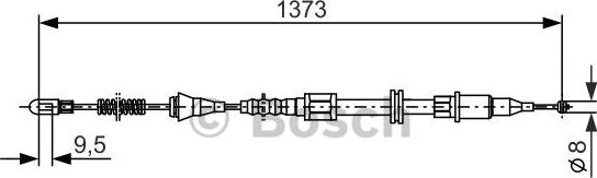 BOSCH 1 987 477 309 - Тросик, cтояночный тормоз onlydrive.pro