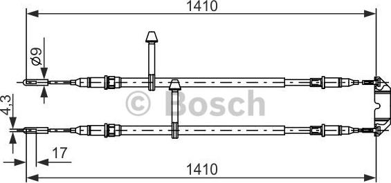 BOSCH 1 987 477 245 - Cable, parking brake onlydrive.pro