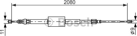 BOSCH 1 987 477 787 - Cable, parking brake onlydrive.pro