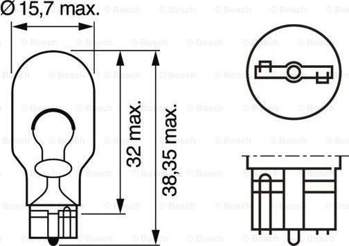 BOSCH 1 987 302 205 - Kvēlspuldze, Pagriezienu signāla lukturis onlydrive.pro