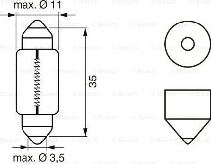 BOSCH 1 987 302 810 - Bulb, licence plate light onlydrive.pro