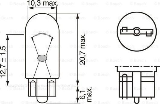 BOSCH 1 987 301 033 - Polttimo, sisävalo onlydrive.pro