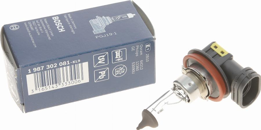 BOSCH 1 987 302 081 - Kvēlspuldze, Tālās gaismas lukturis onlydrive.pro