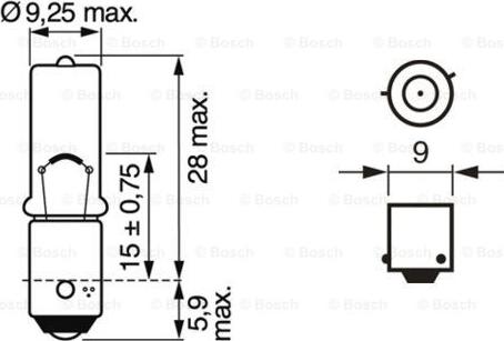 BOSCH 1 987 302 809 - Lemputė, indikatorius onlydrive.pro