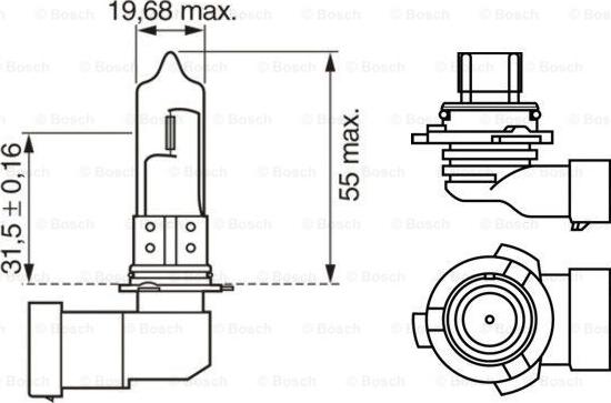 BOSCH 1 987 302 808 - Лампа накаливания, фара дальнего света onlydrive.pro