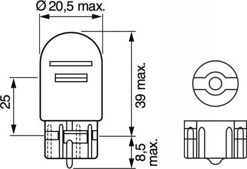 BOSCH 1 987 302 823 - Kvēlspuldze, Pagriezienu signāla lukturis onlydrive.pro