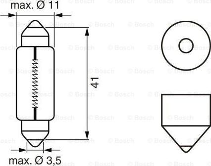 BOSCH 1 987 302 210 - Hõõgpirn, salongivalgusti onlydrive.pro