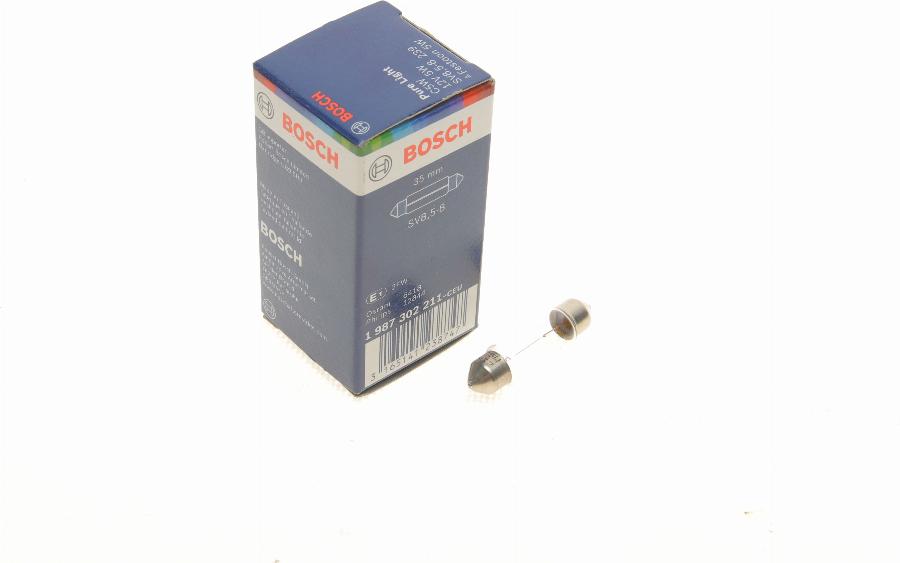 BOSCH 1 987 302 211 - Lemputė, valstybinio numerio apšvietimas onlydrive.pro