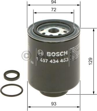 BOSCH 1 457 434 453 - Degvielas filtrs onlydrive.pro