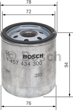 BOSCH 1 457 434 300 - Polttoainesuodatin onlydrive.pro