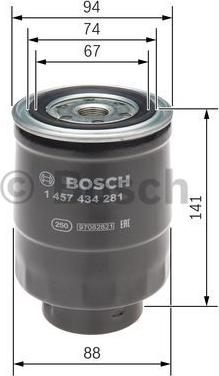 BOSCH 1 457 434 281 - Polttoainesuodatin onlydrive.pro