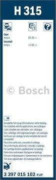 BOSCH 3 397 015 102 - Klaasipuhastaja kumm onlydrive.pro