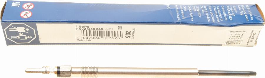 BOSCH F 002 G50 048 - Glow Plug onlydrive.pro