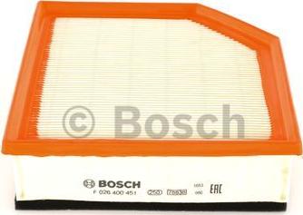 BOSCH F 026 400 451 - Õhufilter onlydrive.pro