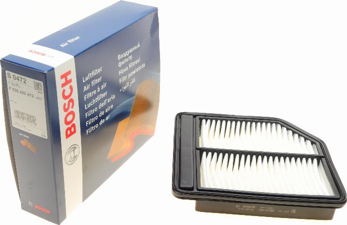 BOSCH F 026 400 472 - Воздушный фильтр, двигатель onlydrive.pro