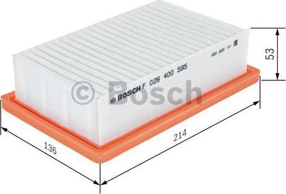BOSCH F 026 400 595 - Air Filter, engine onlydrive.pro