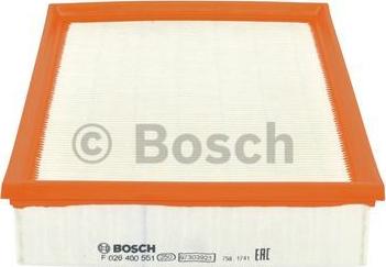 BOSCH F 026 400 551 - Air Filter, engine onlydrive.pro