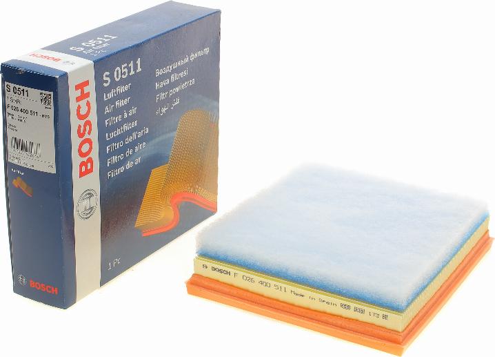 BOSCH F 026 400 511 - Air Filter, engine onlydrive.pro