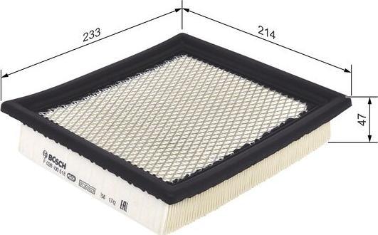 BOSCH F 026 400 518 - Air Filter, engine onlydrive.pro